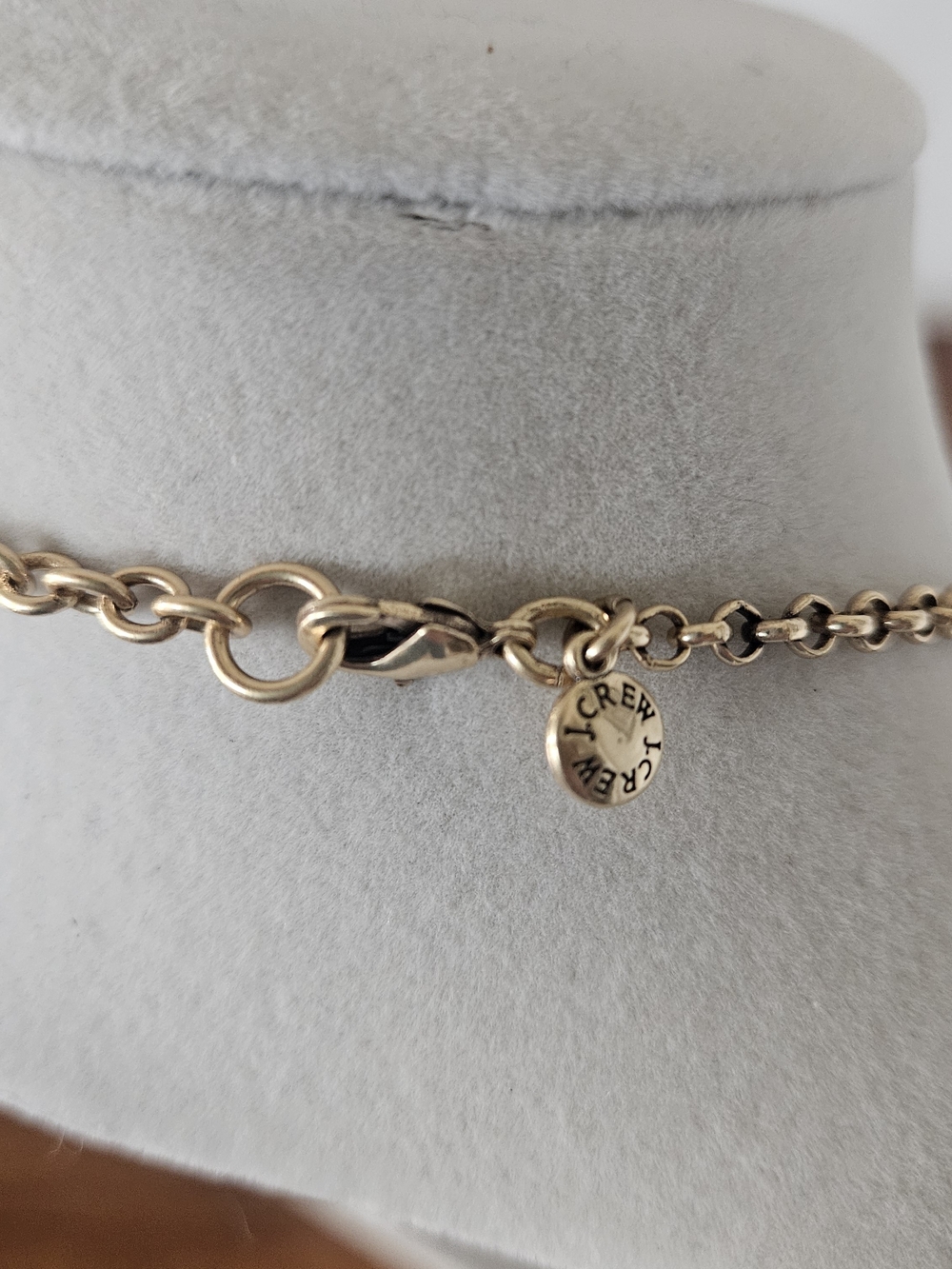 J. Crew Champagne Gold Crystal Floral Bib Necklace - Picture 2 of 2